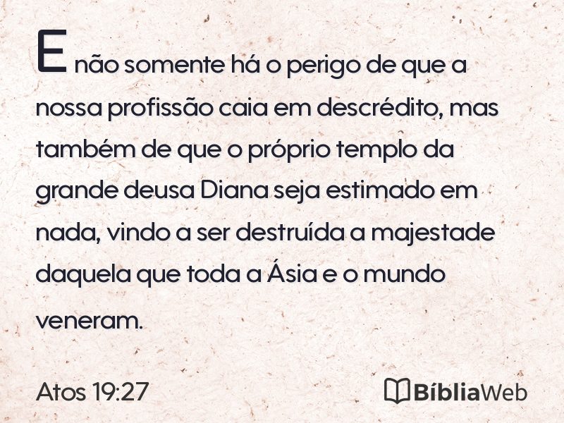 Atos 19:27 em imagem para compartilhar