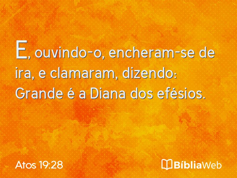 Atos 19:28 em imagem para compartilhar