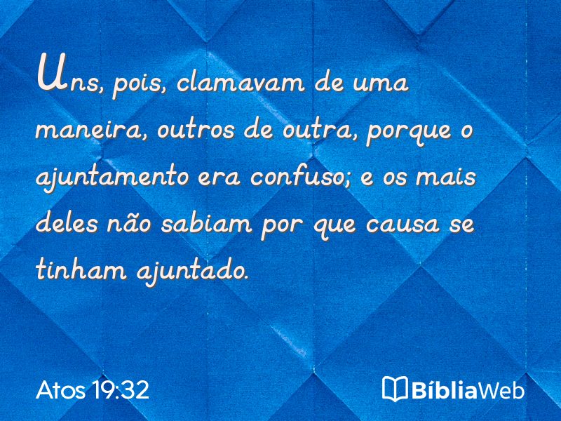 Atos 19:32 em imagem para compartilhar