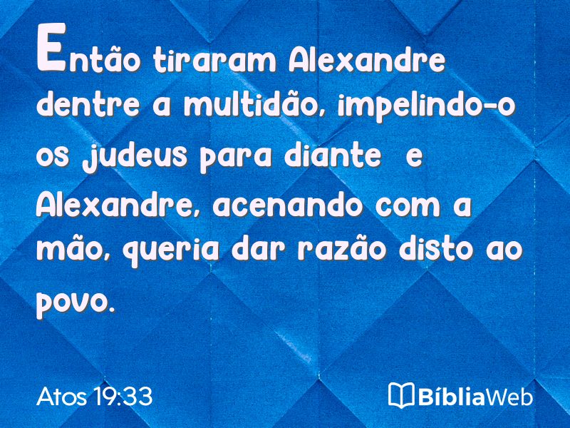 Atos 19:33 em imagem para compartilhar