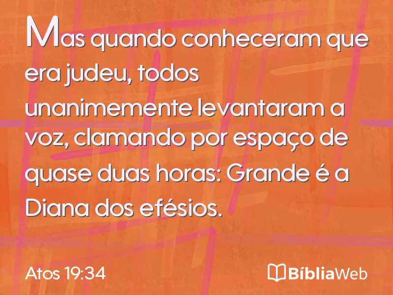 Atos 19:34 em imagem para compartilhar