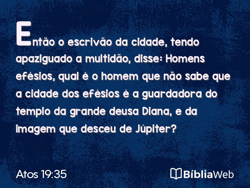 Atos 19:35 em imagem para compartilhar