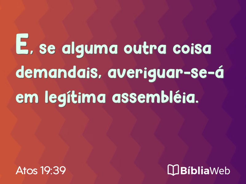 Atos 19:39 em imagem para compartilhar