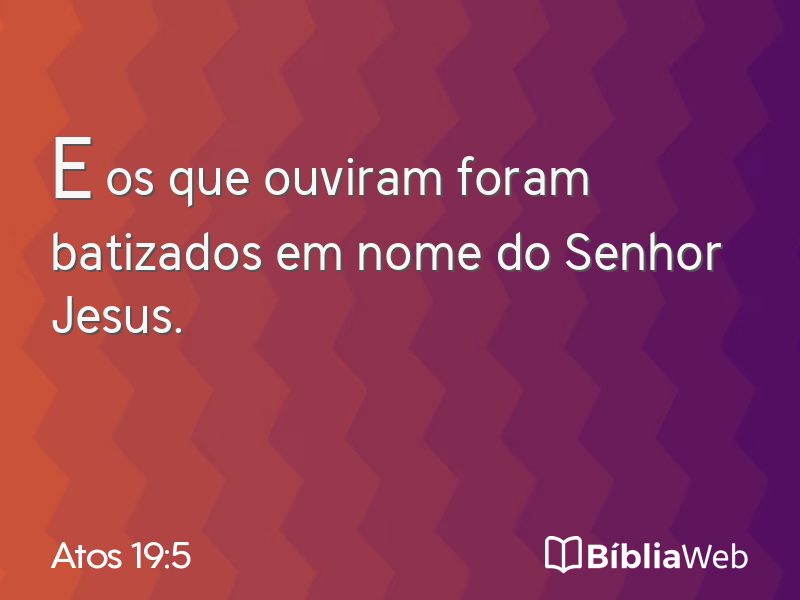 Atos 19:5 em imagem para compartilhar