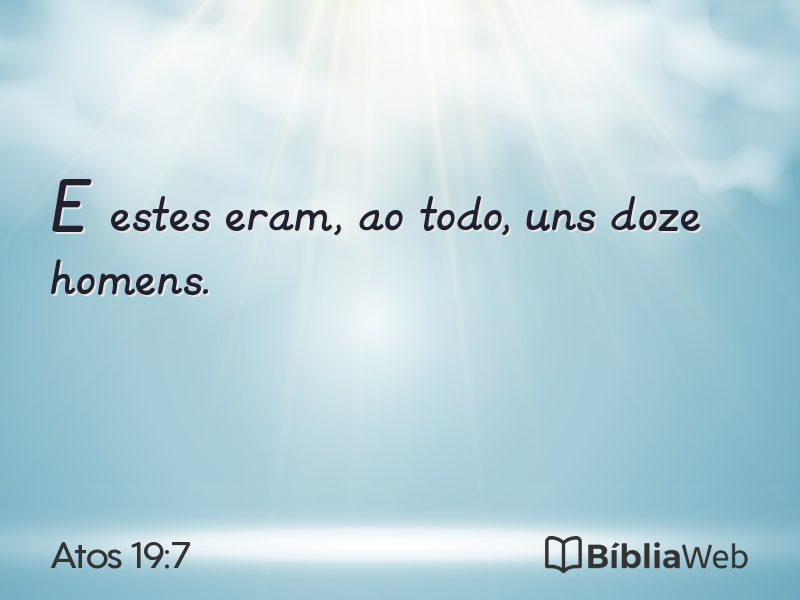 Atos 19:7 em imagem para compartilhar