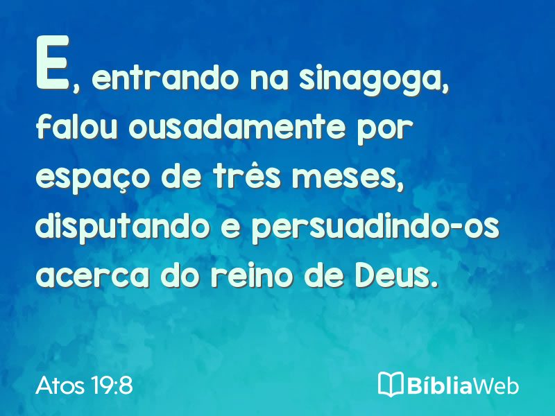 Atos 19:8 em imagem para compartilhar