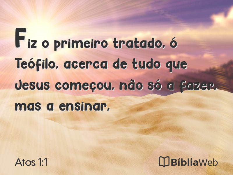 Atos 1:1 em imagem para compartilhar