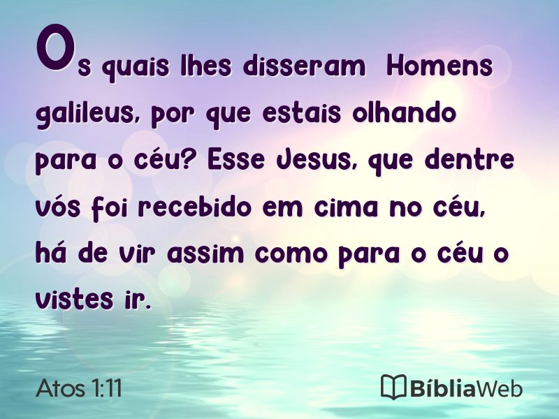 Atos 1:11 em imagem para compartilhar