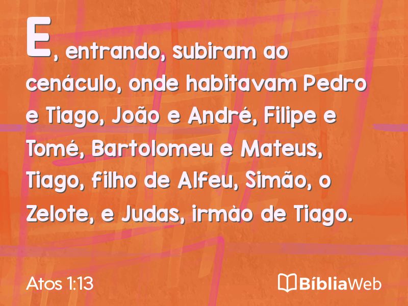 Atos 1:13 em imagem para compartilhar