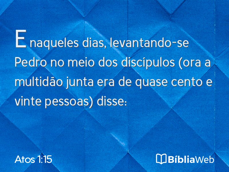 Atos 1:15 em imagem para compartilhar