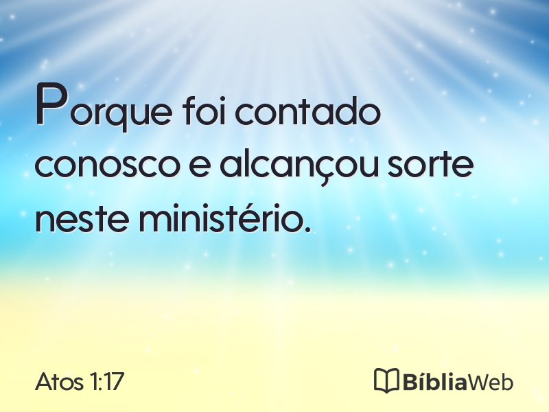 Atos 1:17 em imagem para compartilhar