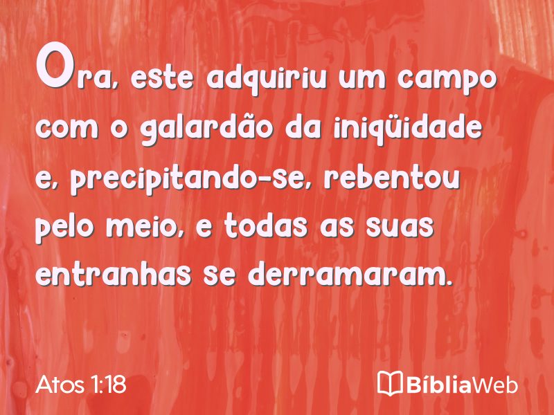 Atos 1:18 em imagem para compartilhar