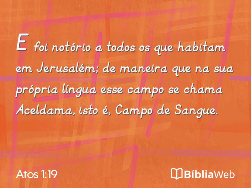 Atos 1:19 em imagem para compartilhar