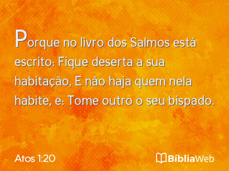 Atos 1:20 em imagem para compartilhar