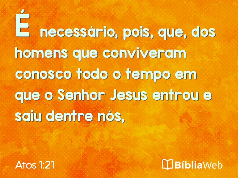 Atos 1:21 em imagem para compartilhar