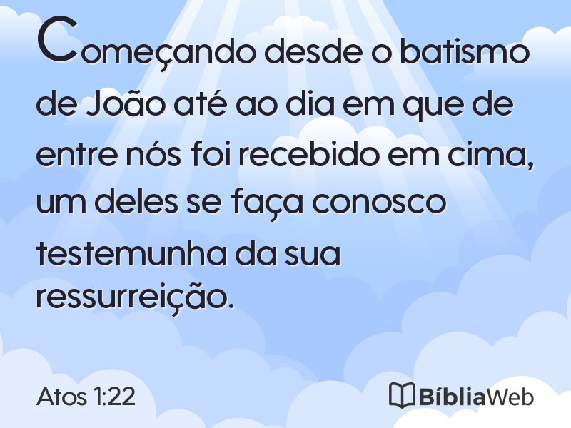 Atos 1:22 em imagem para compartilhar