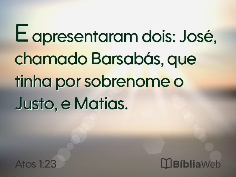 Atos 1:23 em imagem para compartilhar