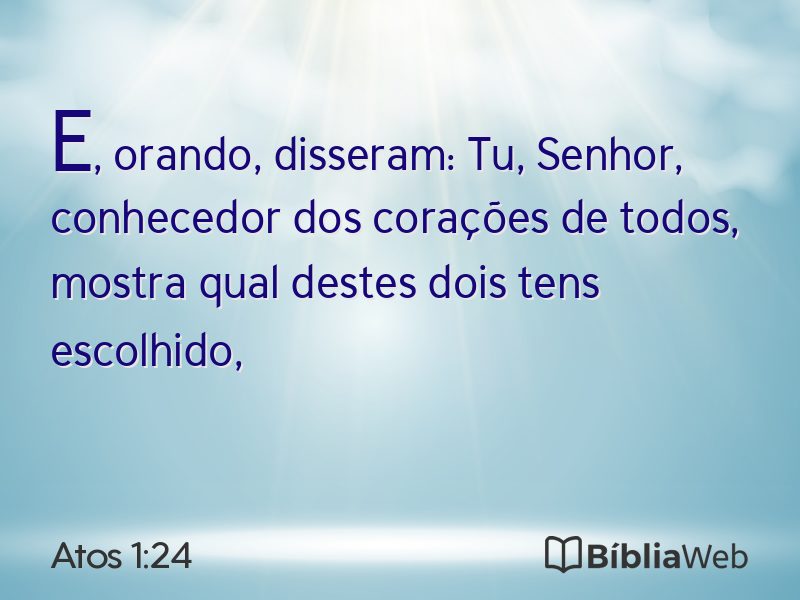 Atos 1:24 em imagem para compartilhar