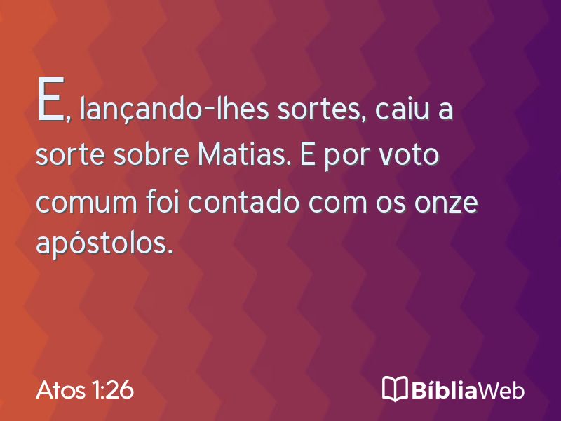 Atos 1:26 em imagem para compartilhar