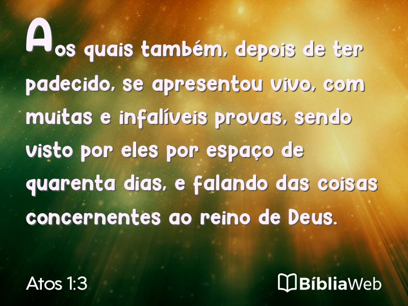 Atos 1:3 em imagem para compartilhar
