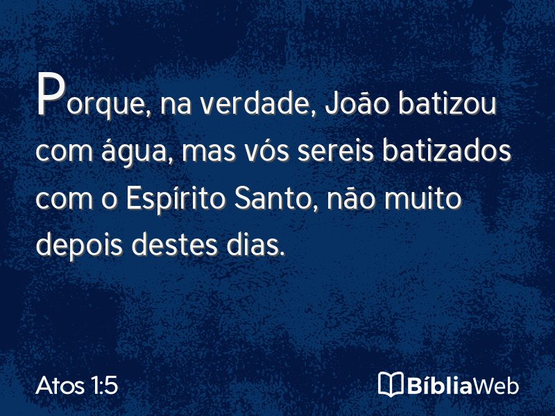 Atos 1:5 em imagem para compartilhar