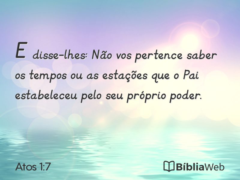 Atos 1:7 em imagem para compartilhar