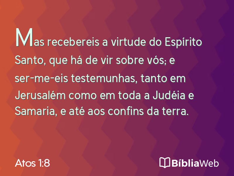 Atos 1:8 em imagem para compartilhar
