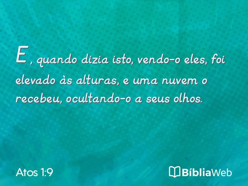 Atos 1:9 em imagem para compartilhar