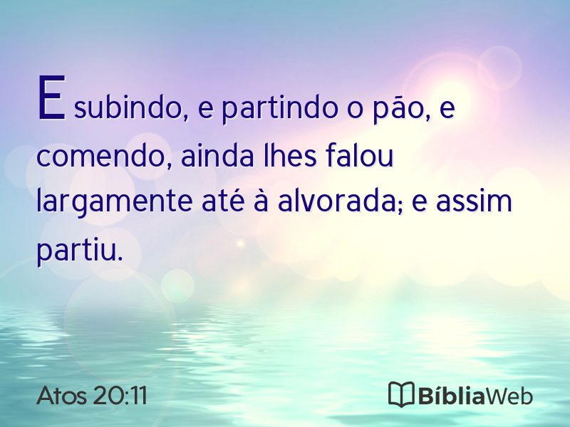Atos 20:11 em imagem para compartilhar