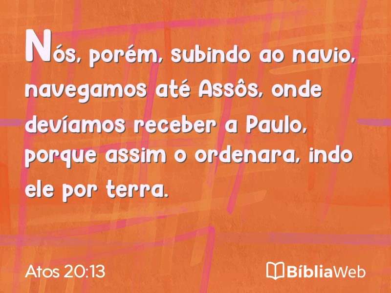 Atos 20:13 em imagem para compartilhar