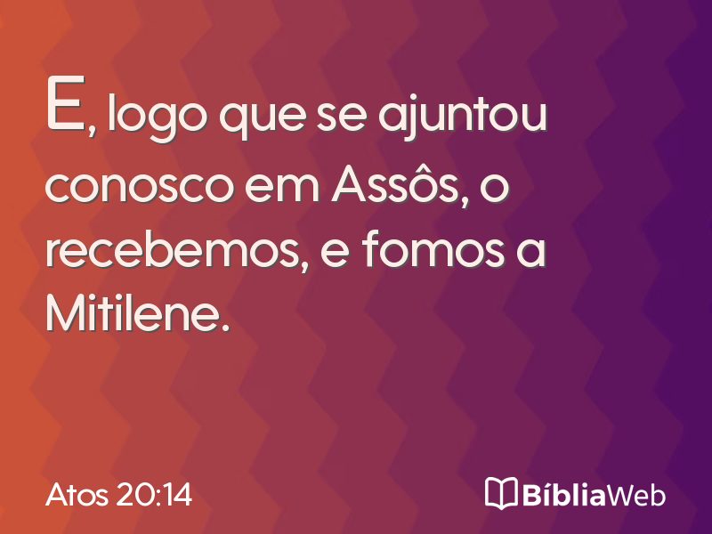 Atos 20:14 em imagem para compartilhar