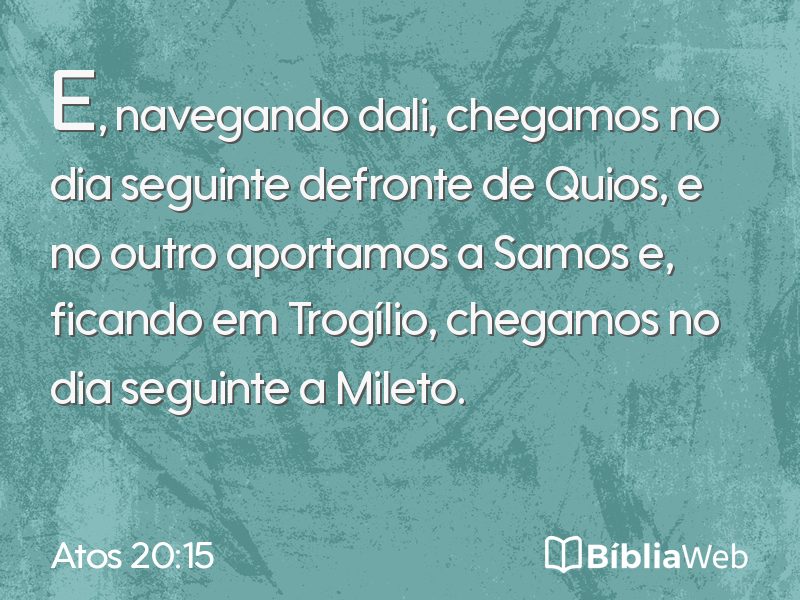 Atos 20:15 em imagem para compartilhar
