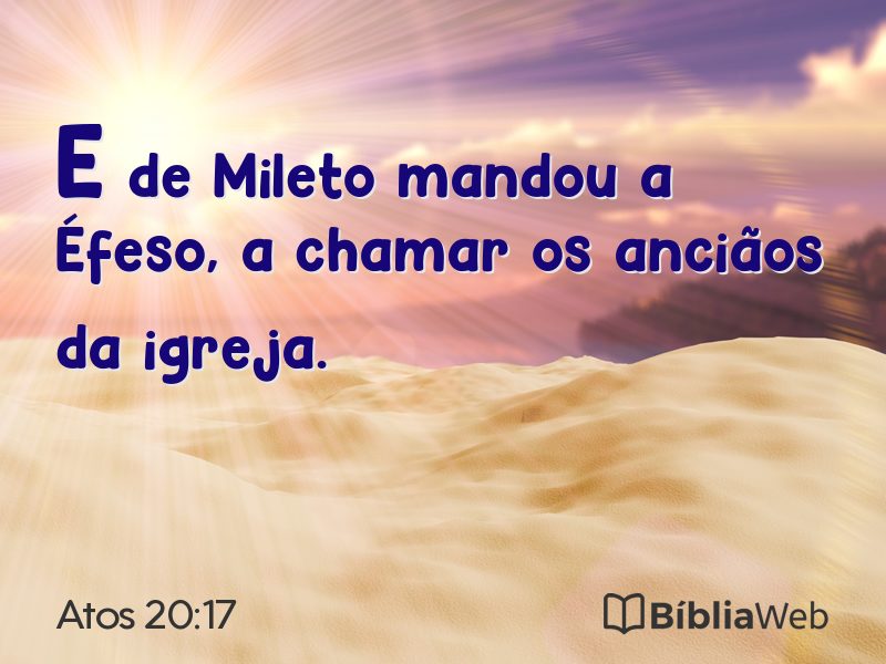 Atos 20:17 em imagem para compartilhar