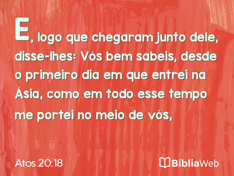 Atos 20:18 em imagem para compartilhar