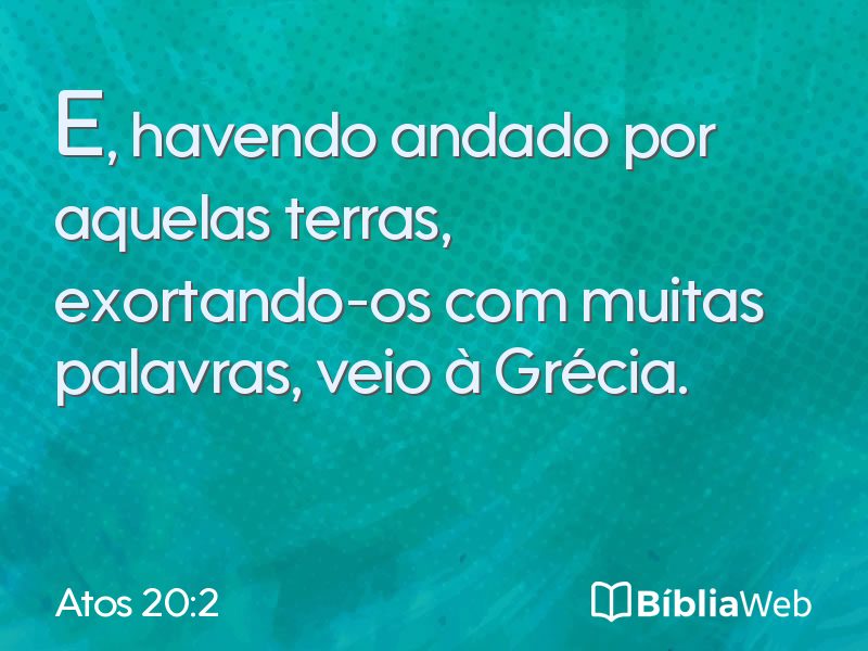Atos 20:2 em imagem para compartilhar