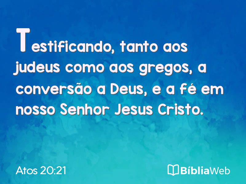 Atos 20:21 em imagem para compartilhar