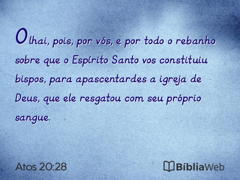 Atos 20:28 em imagem para compartilhar