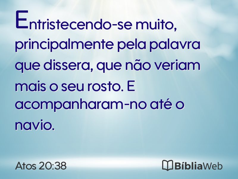 Atos 20:38 em imagem para compartilhar