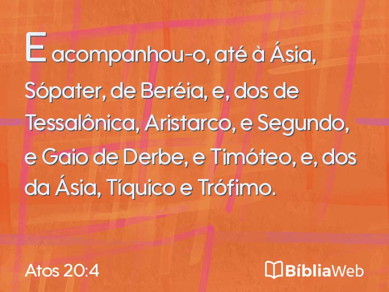 Atos 20:4 em imagem para compartilhar