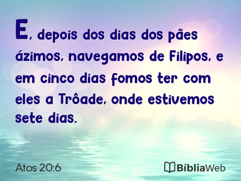 Atos 20:6 em imagem para compartilhar