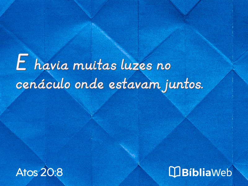 Atos 20:8 em imagem para compartilhar
