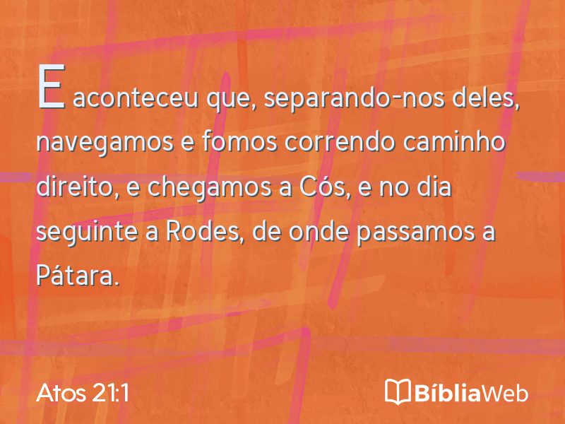 Atos 21:1 em imagem para compartilhar