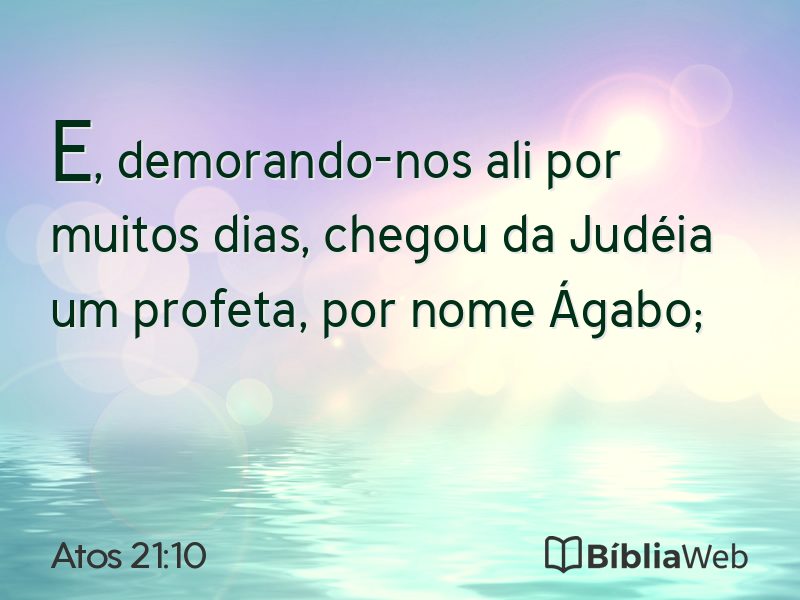 Atos 21:10 em imagem para compartilhar
