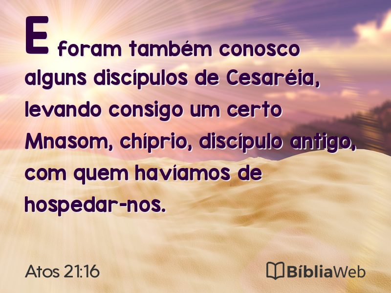 Atos 21:16 em imagem para compartilhar