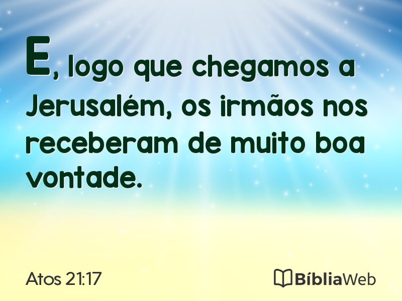 Atos 21:17 em imagem para compartilhar