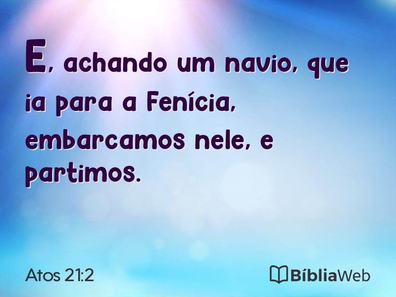 Atos 21:2 em imagem para compartilhar