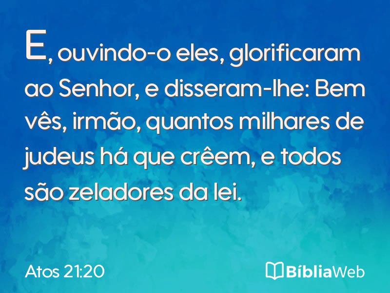 Atos 21:20 em imagem para compartilhar