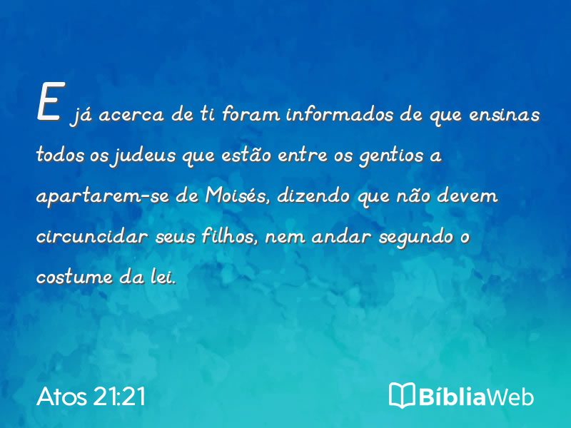 Atos 21:21 em imagem para compartilhar