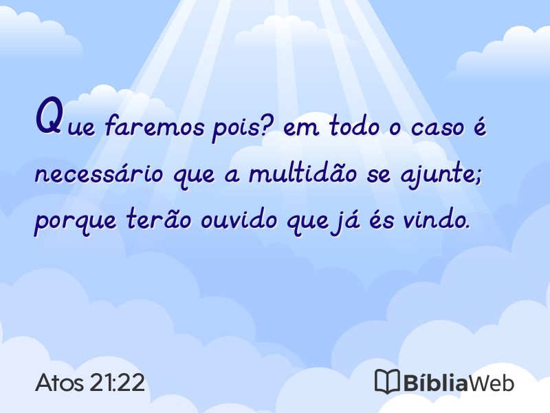 Atos 21:22 em imagem para compartilhar