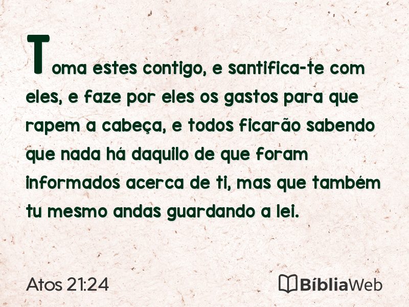 Atos 21:24 em imagem para compartilhar
